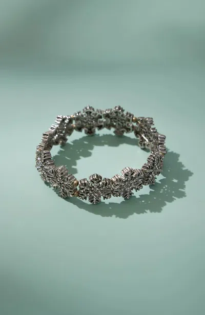 Jjill J.jill Winter Snow Stretch Bracelet In Silvertone Multi