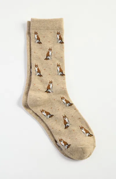 Jjill J.jill Woodland Animals Crew Socks