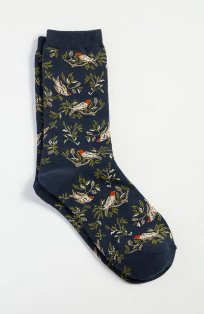 Jjill J.jill Woodland Animals Crew Socks In Multi