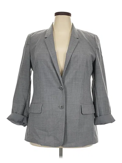 Pre-owned Jjill Wool Blazer Jacket In Gray