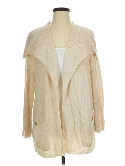 Pre-owned Jjill Wool Cardigan Sweater In Brown