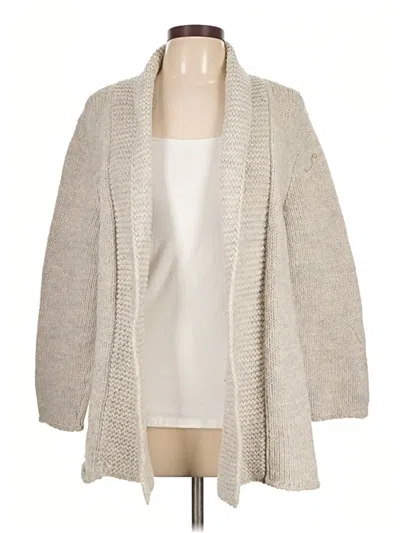 Pre-owned Jjill Wool Cardigan Sweater In Ivory