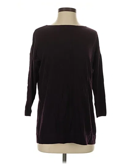 Pre-owned Jjill Wool Pullover Sweater In Burgundy