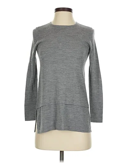 Pre-owned Jjill Wool Pullover Sweater In Gray