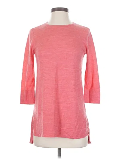 Pre-owned Jjill Wool Pullover Sweater In Pink