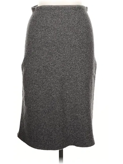 Pre-owned Jjill Wool Skirt In Gray