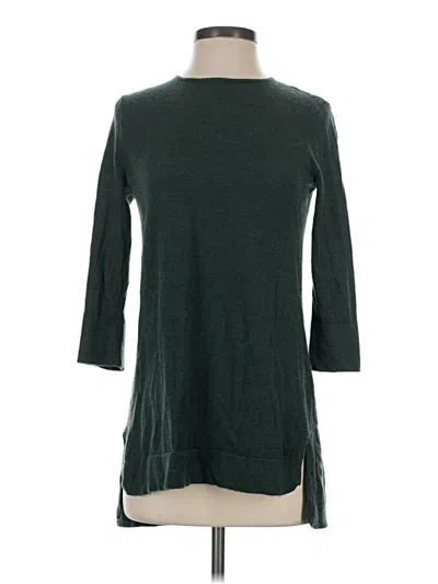 Pre-owned Jjill Wool Sweater In Green