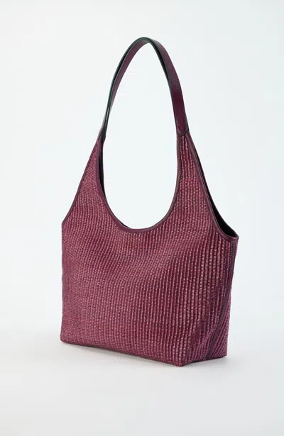 Jjill Woven Hobo Bag In Burgundy