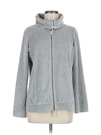 Pre-owned Jjill Zip Up Hoodie In Gray