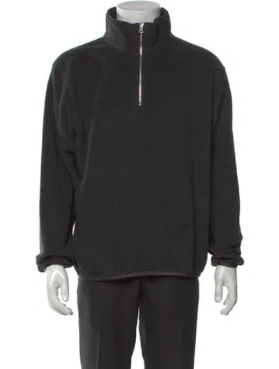 Pre-owned Jjjjound Mock Neck Long Sleeve Pullover In Black