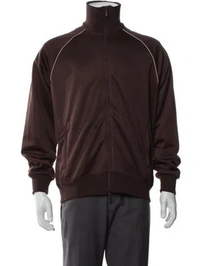 Pre-owned Jjjjound Mock Neck Long Sleeve Sweatshirt In Brown