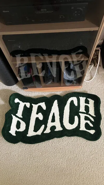 Pre-owned Jjjjound Teach Peace Rug In Green