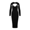 Jjonathan Simkhai X Wolford Contoured Ribs Dress In Black