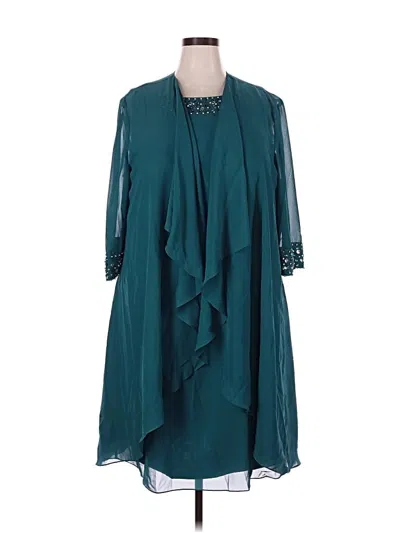 Jj's House Casual Dress In Teal