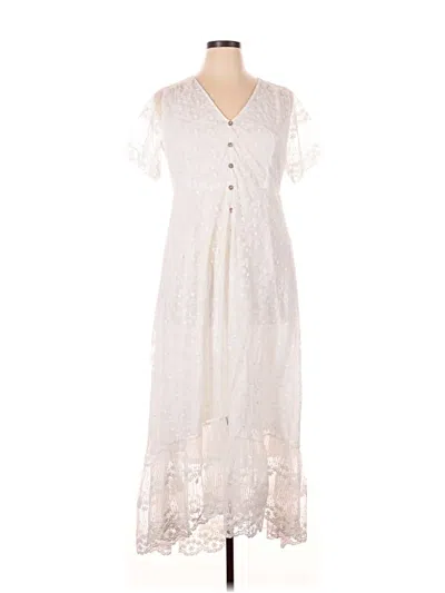 Pre-owned Jj's House Casual Dress In White