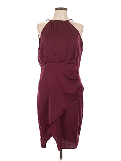 Pre-owned Jj's House Cocktail Dress In Burgundy