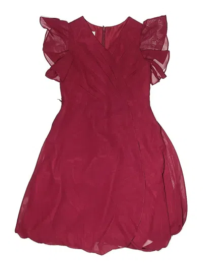 Pre-owned Jj's House Cocktail Dress In Burgundy