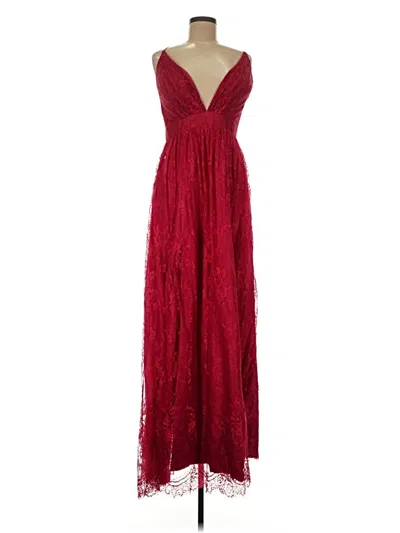 Pre-owned Jj's House Cocktail Dress In Burgundy