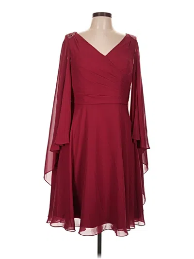 Pre-owned Jj's House Cocktail Dress In Burgundy