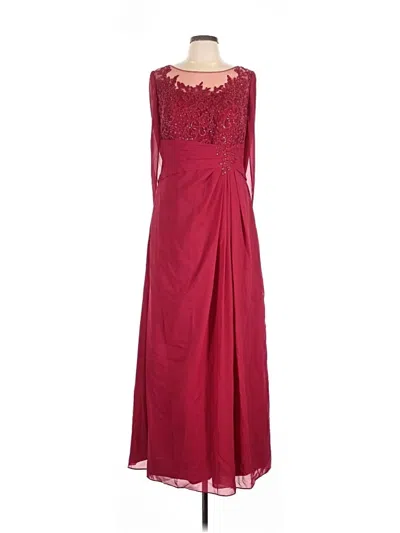 Pre-owned Jj's House Cocktail Dress In Burgundy