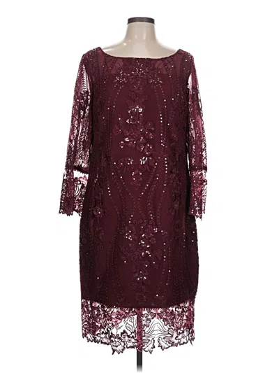 Pre-owned Jj's House Cocktail Dress In Burgundy