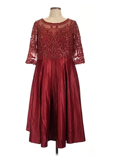Pre-owned Jj's House Cocktail Dress In Burgundy
