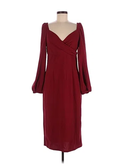Pre-owned Jj's House Cocktail Dress In Burgundy