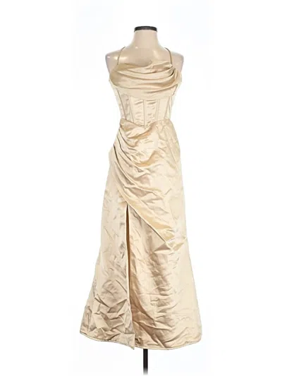 Pre-owned Jj's House Cocktail Dress In Gold