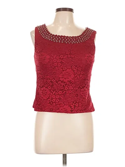 Pre-owned Jj's House Tank Top Red Strapless Neckline Tops