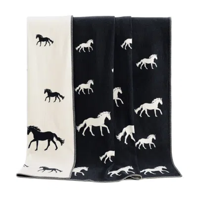 J.j.textile Black Horse Cotton Blanket