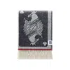 J.j.textile Black / Red / White Playing Cards Wool Throw