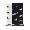 J.j.textile Black / White Black Horse Recycled Cotton Blanket
