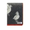 J.j.textile Black / White / Red Puffins Wool Blanket In Multi