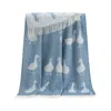 J.j.textile Blue Duck Throw In Blue