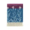 J.j.textile Blue / Pink / Purple Thistle Wool Throw