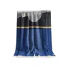 J.j.textile Blue / White / Black Moonlight Wool Throw