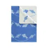 J.j.textile Blue / White Fish Small Wool Blanket