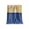 J.j.textile Blue / Yellow / Orange Sunlight Wool Throw