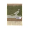 J.j.textile Brown / Green / White Country Wool Throw