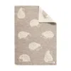 J.j.textile Brown Hedgehog Little Wool Blanket In Brown