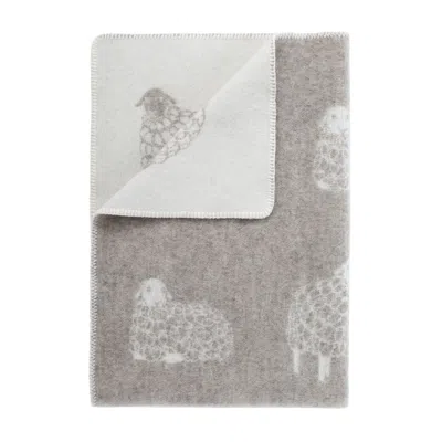 J.j.textile Brown / Neutrals / White Mima Small Wool Blanket