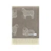 J.j.textile Brown / Neutrals / White Sheep Pure Merino Wool Throw