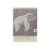 J.j.textile Brown / White Sloth Wool Throw