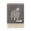 J.j.textile Dark Brown Sheep Mima Throw In Multi