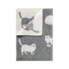J.j.textile Grey Cat Small Wool Blanket In Gray