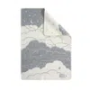 J.j.textile Grey Clouds Little Wool Blanket In Blue
