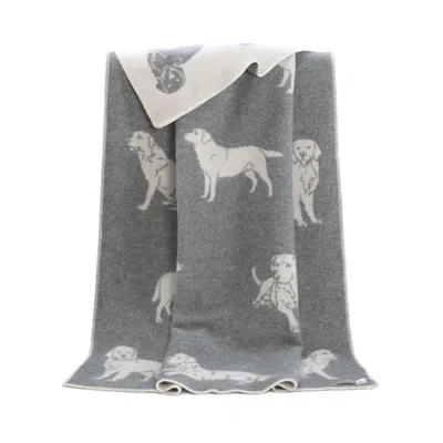 J.j.textile Grey / White Dog Blanket