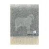 J.j.textile Grey / White Grey Sheep Wool Throw In Multi