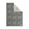 J.j.textile Grey / White Sheep Little Wool Blanket In Gray