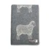 J.j.textile Grey / White Sheep Wool Blanket In Multi